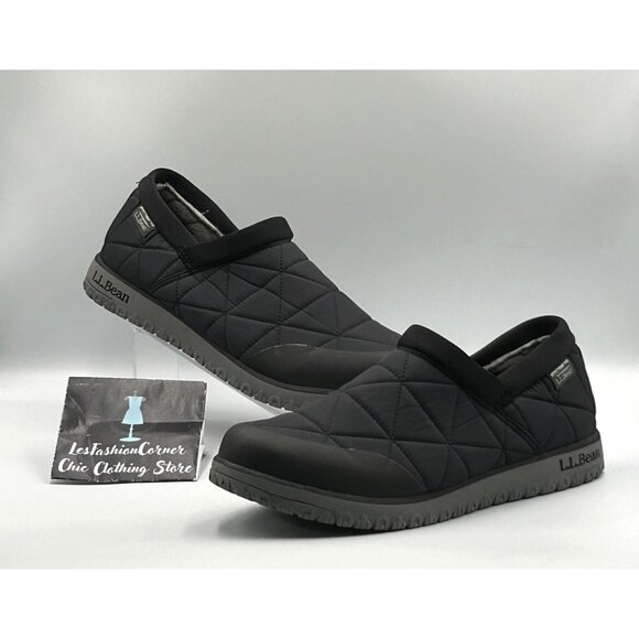 NWOB L.L. Bean Men's Black Gray PrimaLoft Waterproof Slip-On Shoes Sz 11 3032 - Picture 12 of 16